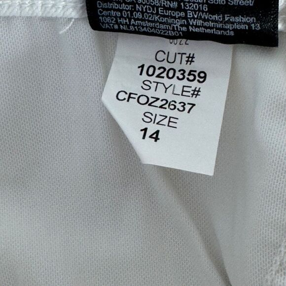 NYDJ Curves 360 White High Rise Jeans Sz 14 - Picture 9 of 10